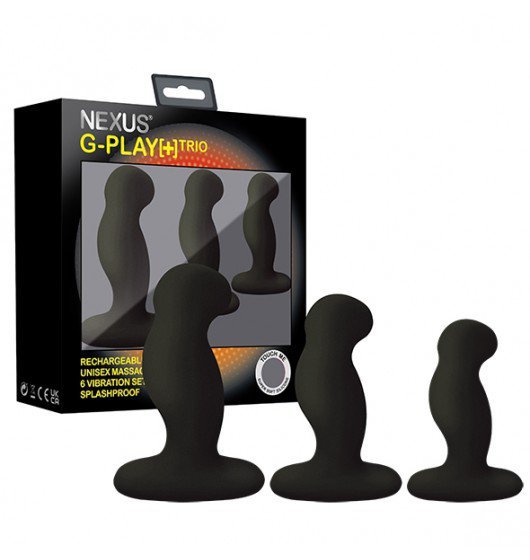 Nexus G-Play + Trio zestaw wibrujących korków analnych 3 szt.