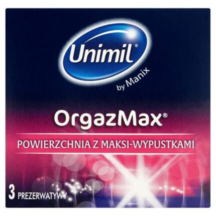 Unimil OrgazmMax Box 3 Prezerwatywy z wypustkami