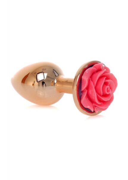 Boss Series Jewellery Red Gold Plug Rose Pink - korek analny z różyczką różowy