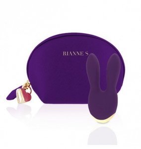 Mini wibrator króliczek Rianne S Bunny Bliss w eleganckiej kosmetyczce, idealny do stymulacji intymnych stref
