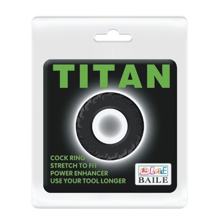 Baile Titan Ring - Wzmocnij Erekcję: Silikonowy Pierścień, Średnica 3,9 cm