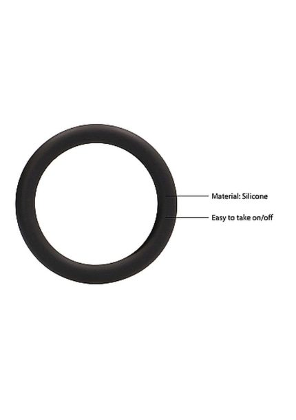 Zbliżenie na wysokiej jakości silikonowy materiał użyty do produkcji pierścieni Shots Toys Round Cock Ring.