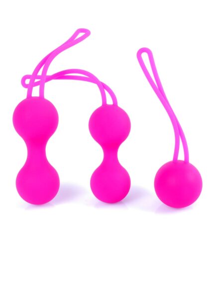 Zestaw treningowy Kegla w kolorze różowym dla poprawy doznań seksualnych