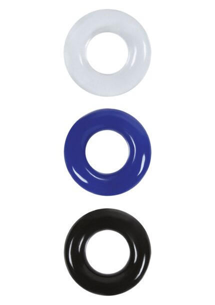 Zestaw kolorowych pierścieni erekcyjnych Cock Ring Set z elastycznego silikonu
