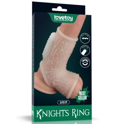Lovetoy Knights Drip, hypoalergiczny pierścień wibrujący na penisa