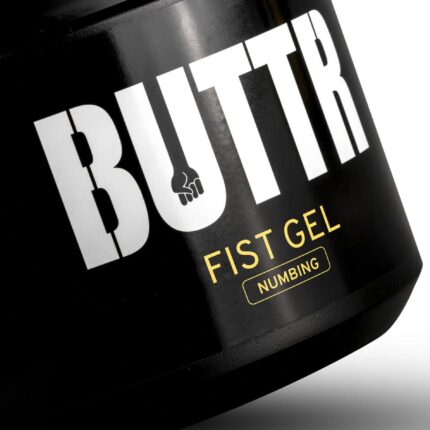 BUTTR Fist Gel Numbing, przód opakowania, lubrykant analny, rozluźniający 500 ml